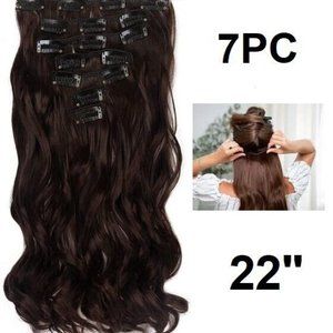 COPY - 7PC NEVERLAND BEAUTY CLIP IN FULL HEAD WAVY SYNTHETIC HAIR EXTENTIONS - …